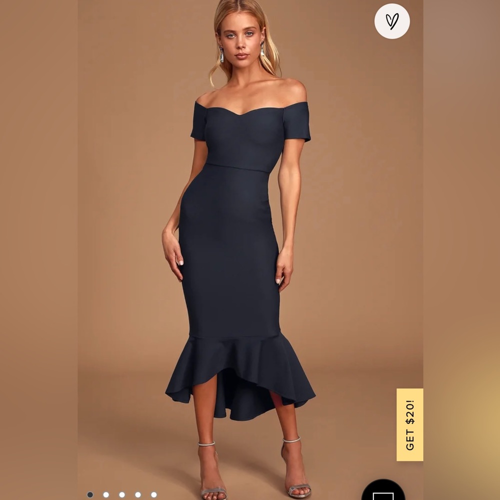Lulus Navy Blue MIDI dress.